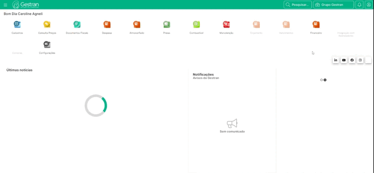 ACESSO TELA DE MOVIMENTAÇÃO